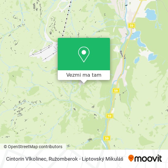 Cintorín Vlkolínec mapa