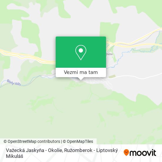 Važecká Jaskyňa - Okolie mapa