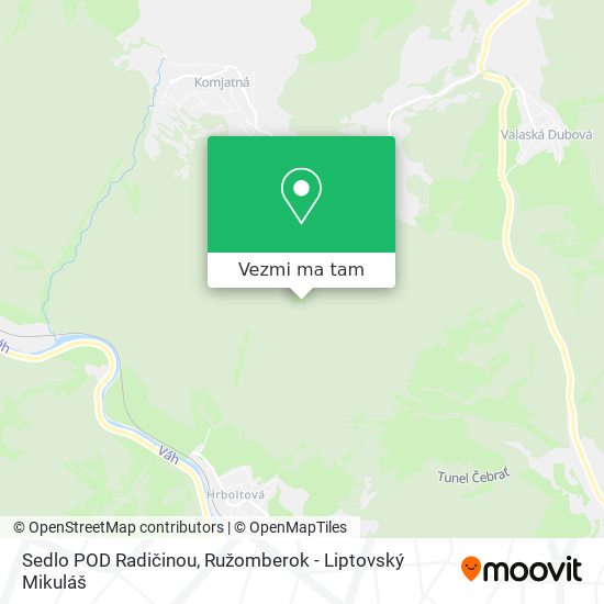 Sedlo POD Radičinou mapa