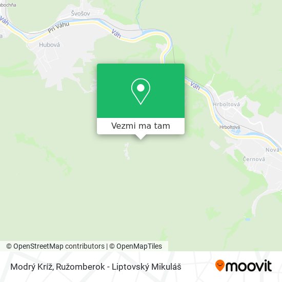 Modrý Kríž mapa