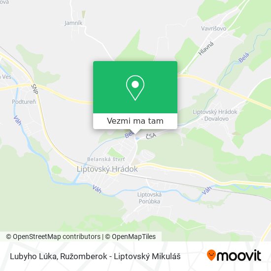 Lubyho Lúka mapa