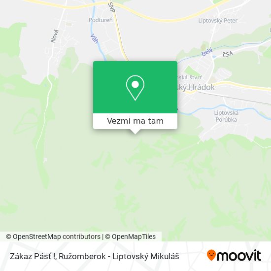 Zákaz Pásť ! mapa