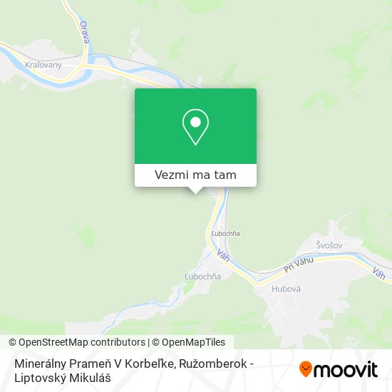 Minerálny Prameň V Korbeľke mapa