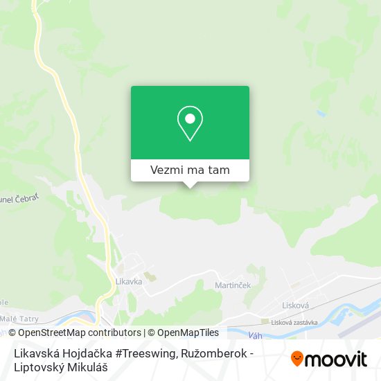 Likavská Hojdačka #Treeswing mapa