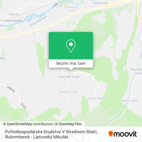 Poľnohospodárske Družstvo V Strednom Sliači mapa