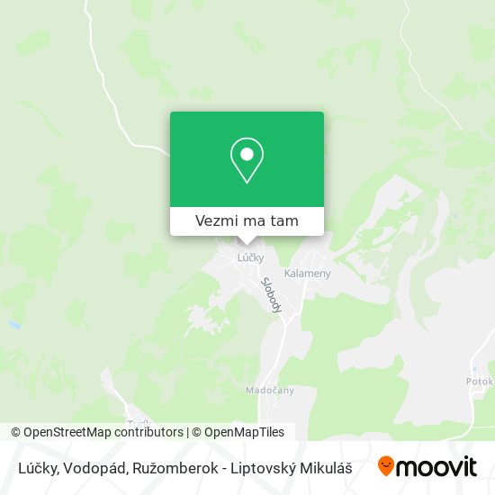 Lúčky, Vodopád mapa