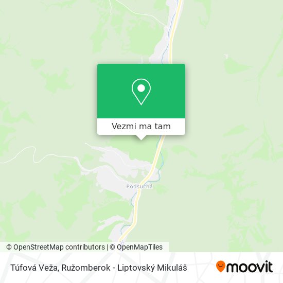 Túfová Veža mapa