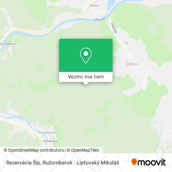 Rezervácia Šíp mapa