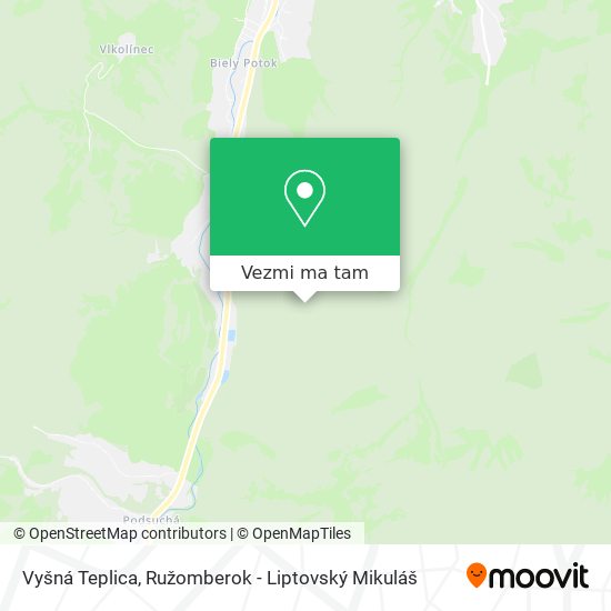 Vyšná Teplica mapa