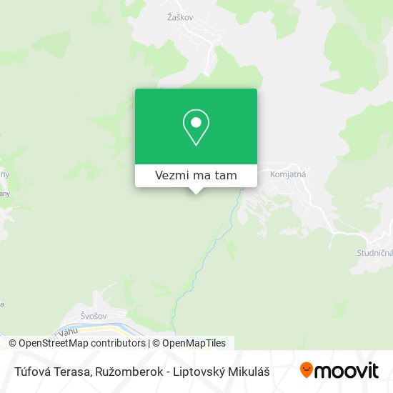 Túfová Terasa mapa