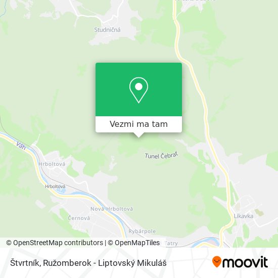 Štvrtník mapa