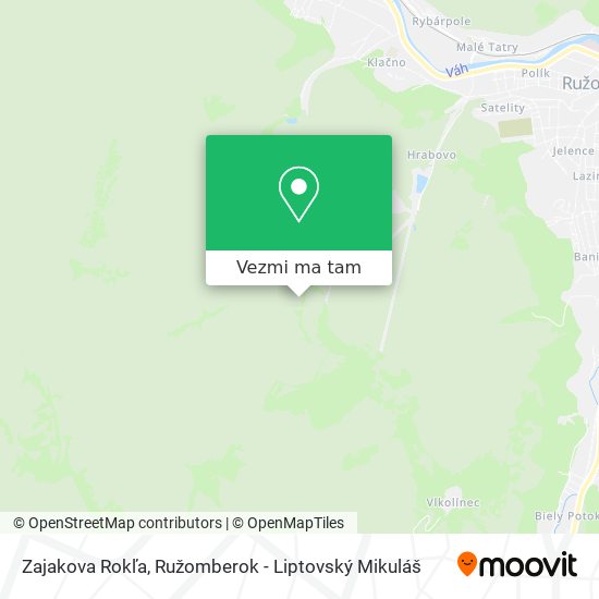 Zajakova Rokľa mapa