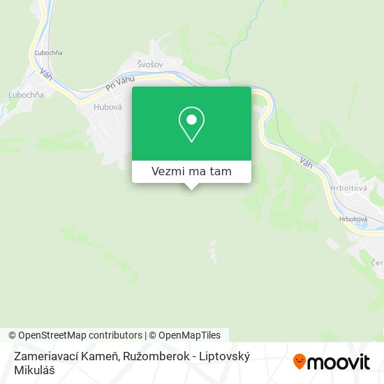 Zameriavací Kameň mapa