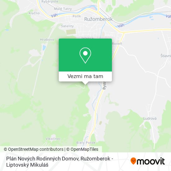 Plán Nových Rodinných Domov mapa