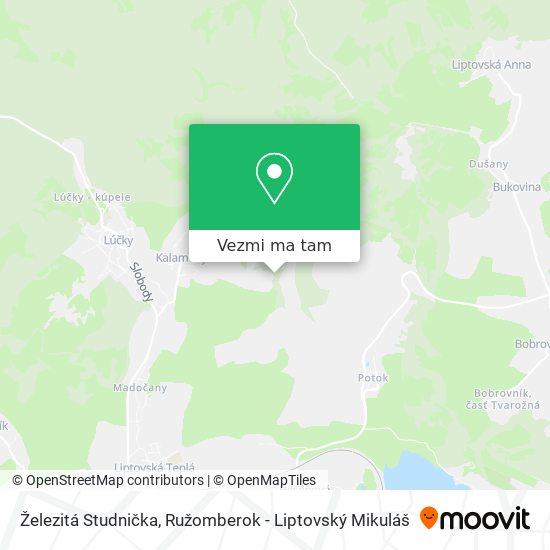 Železitá Studnička mapa