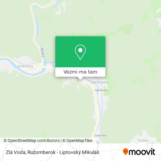 Zlá Voda mapa