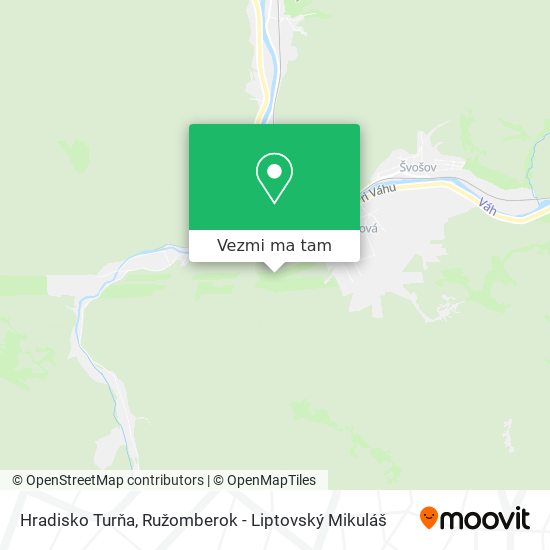 Hradisko Turňa mapa