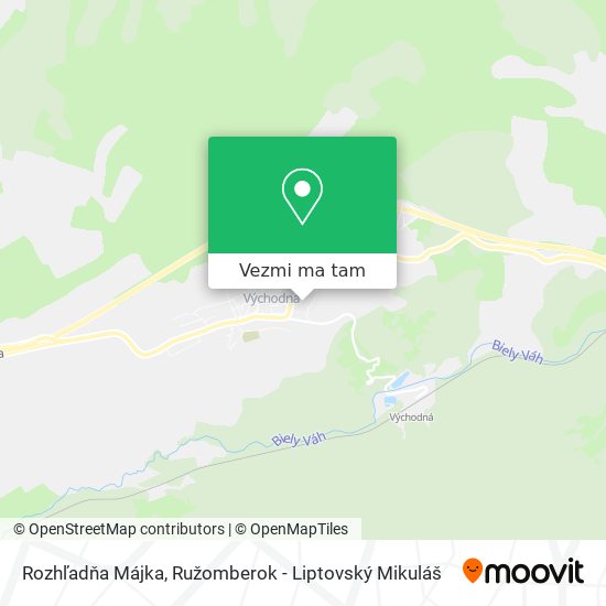 Rozhľadňa Májka mapa