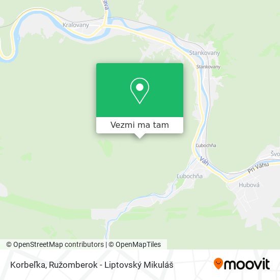 Korbeľka mapa