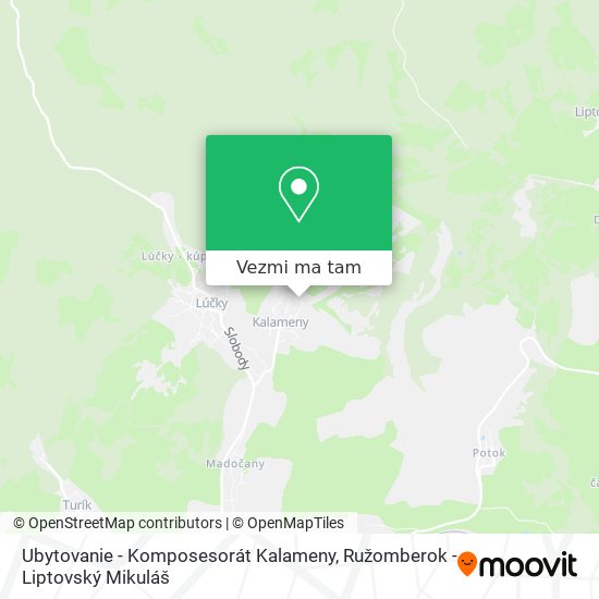 Ubytovanie - Komposesorát Kalameny mapa