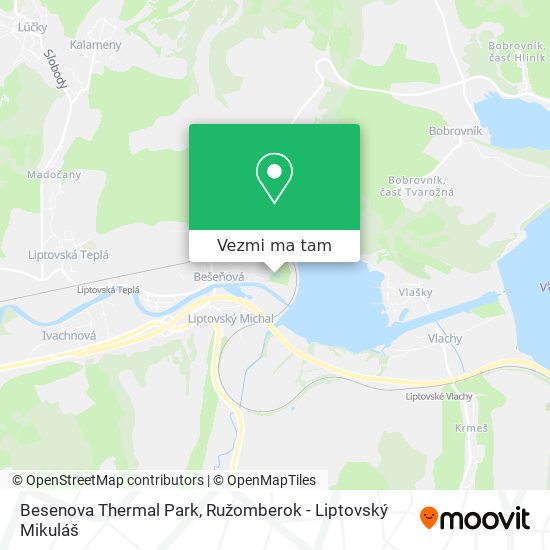 Besenova Thermal Park mapa