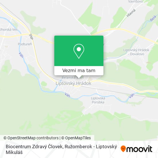 Biocentrum Zdravý Človek mapa