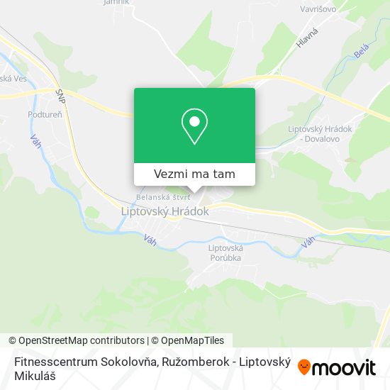 Fitnesscentrum Sokolovňa mapa