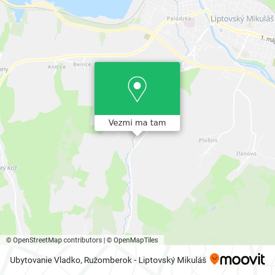 Ubytovanie Vladko mapa