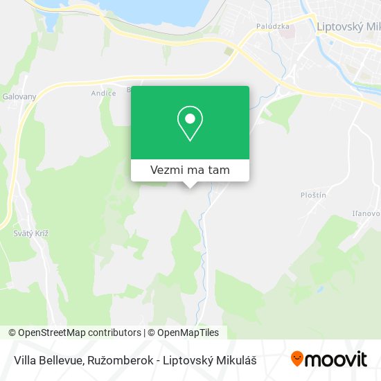 Villa Bellevue mapa