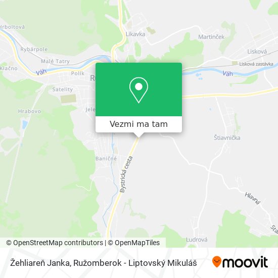 Žehliareň Janka mapa