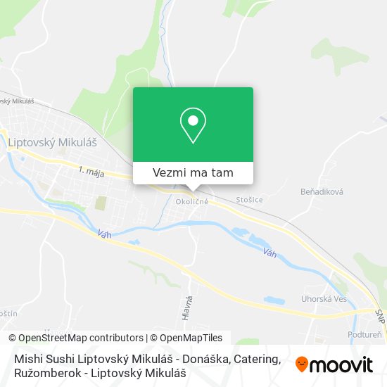 Mishi Sushi Liptovský Mikuláš - Donáška, Catering mapa