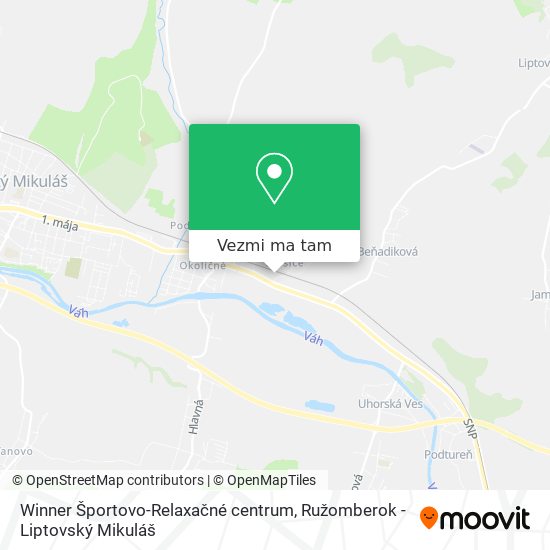 Winner Športovo-Relaxačné centrum mapa