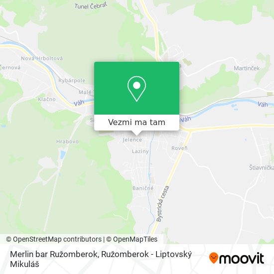 Merlin bar Ružomberok mapa