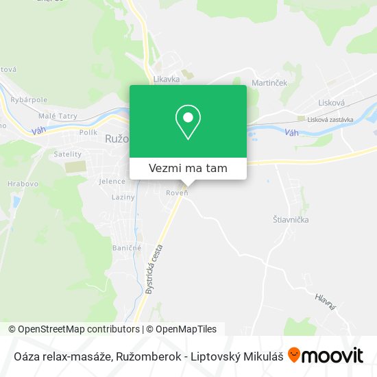 Oáza relax-masáže mapa