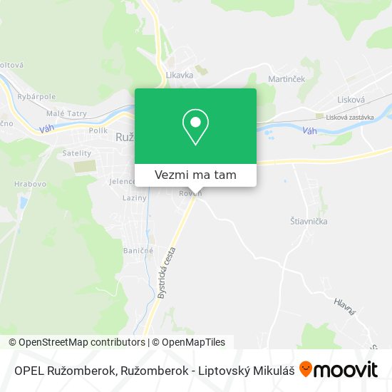 OPEL Ružomberok mapa