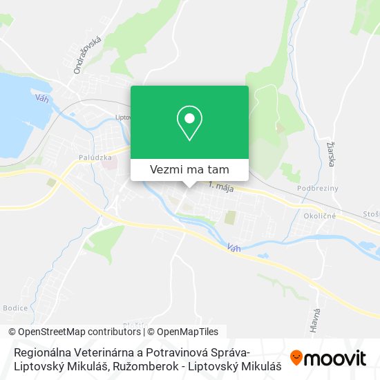 Regionálna Veterinárna a Potravinová Správa-Liptovský Mikuláš mapa