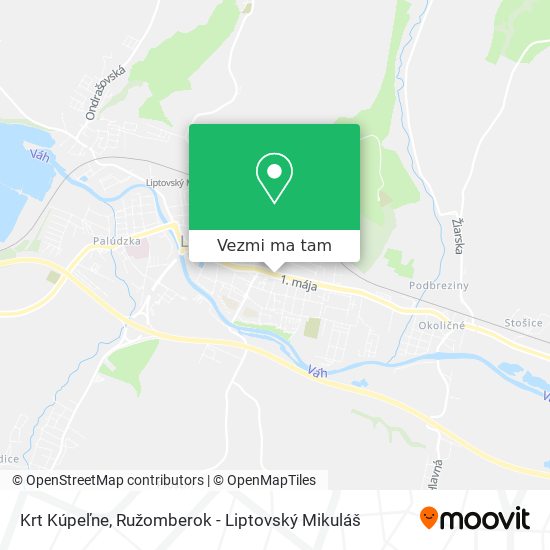 Krt Kúpeľne mapa