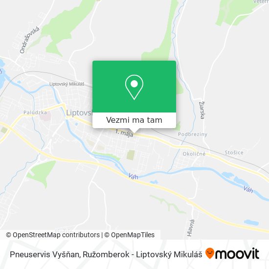 Pneuservis Vyšňan mapa