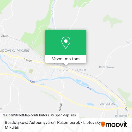 Bezdotyková Autoumyváreň mapa