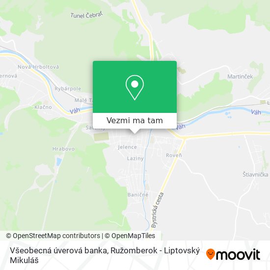 Všeobecná úverová banka mapa