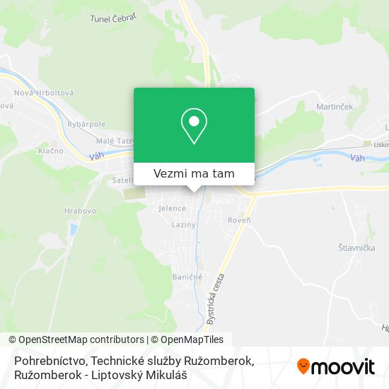 Pohrebníctvo, Technické služby Ružomberok mapa