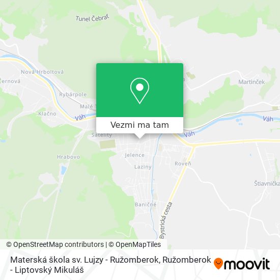 Materská škola sv. Lujzy - Ružomberok mapa