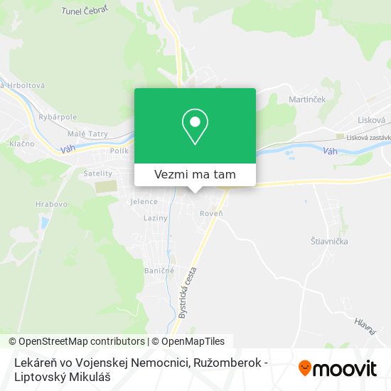 Lekáreň vo Vojenskej Nemocnici mapa