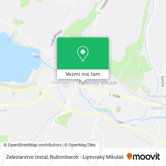 Zeleziarstvo Instal mapa