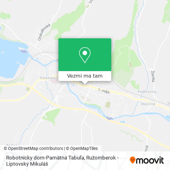 Robotnícky dom-Pamätná Tabuľa mapa