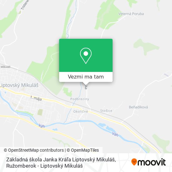 Základná škola Janka Kráľa Liptovský Mikuláš mapa