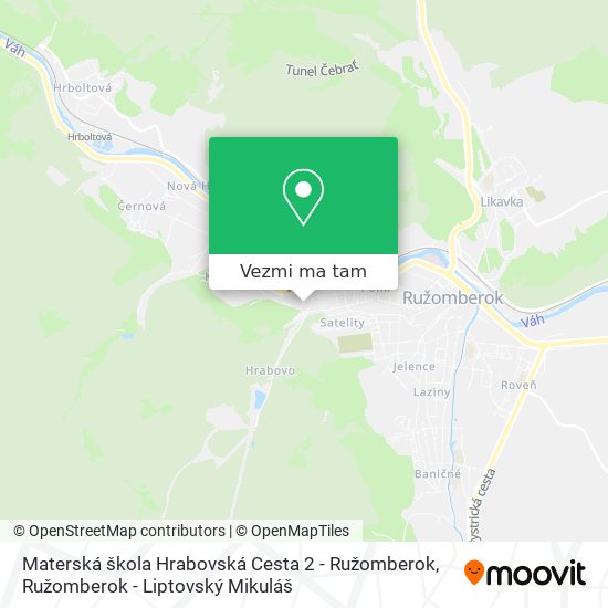 Materská škola Hrabovská Cesta 2 - Ružomberok mapa