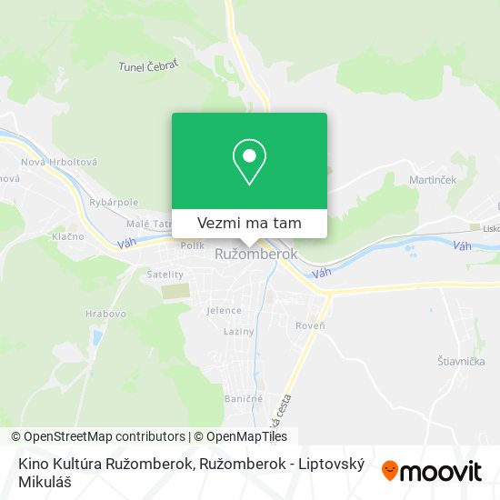 Kino Kultúra Ružomberok mapa