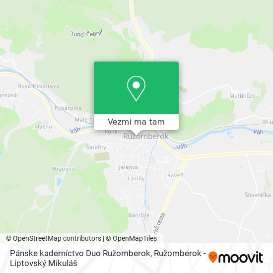 Pánske kaderníctvo Duo Ružomberok mapa