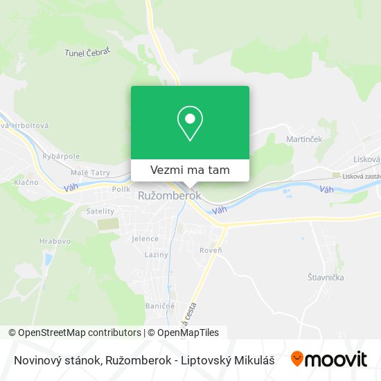 Novinový stánok mapa